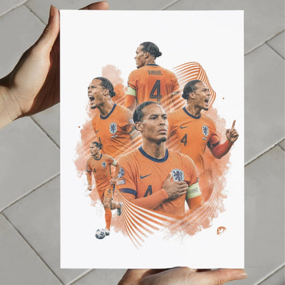 Virgil Van Dijk Netherlands Artwork